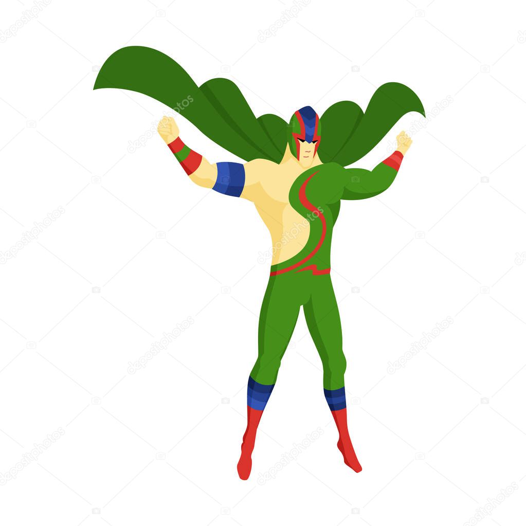 Superhero for coloring book isolated. Comic book vector illustration.