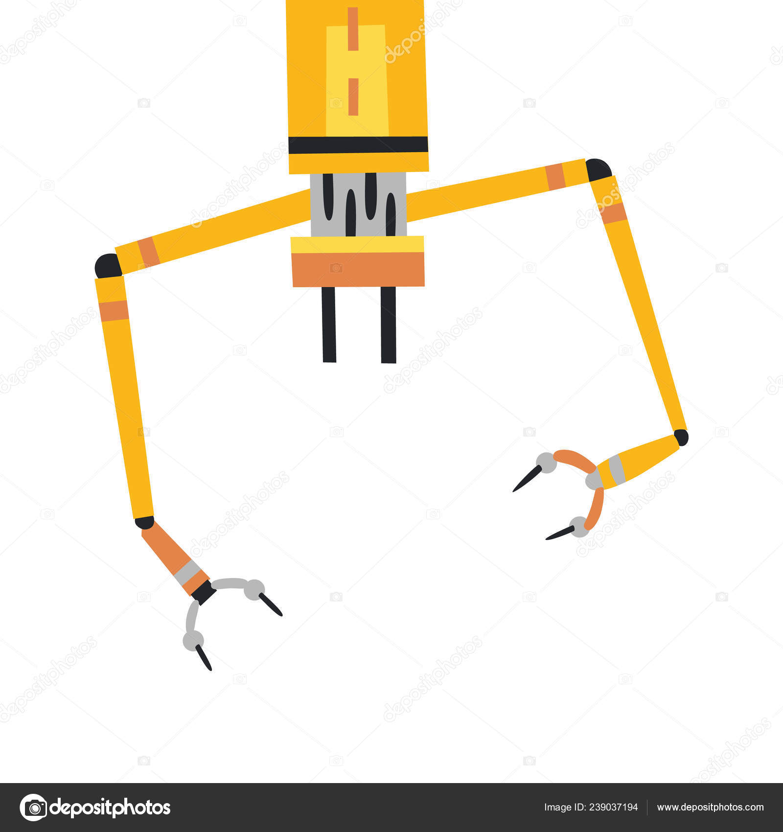 vector robot yellow