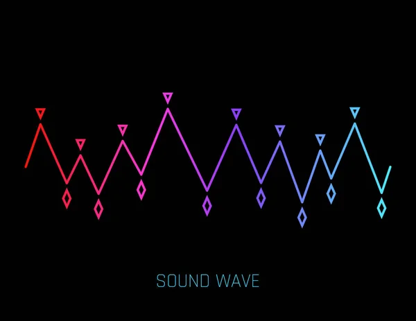 矢量声波。为聚会、Dj、酒吧、俱乐部、迪斯科舞厅提供丰富多彩的声波。音频均衡器技术。矢量插图 — 图库矢量图片
