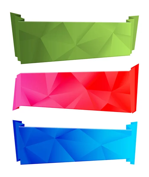Set van retro linten en labels. Vectorillustratie — Stockvector