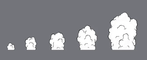 Animation explosion de fumée. Animation Fumée. Animation d'explosion. Feuille Sprite pour jeu, dessin animé ou animation . — Image vectorielle