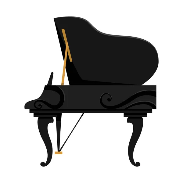 Instrumento de teclado musical. Imagen aislada de un piano. Ilustración vectorial - equipo de músico. Herramienta para amante de la música — Archivo Imágenes Vectoriales