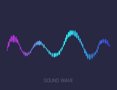 Vektör müzik ses dalgaları. Müzikal bar kavramı. Ses dijital dengeleyici teknolojisi, konsol paneli, müzikal nabız. Dinamik ışık akışı, neon ışık efektiyle
