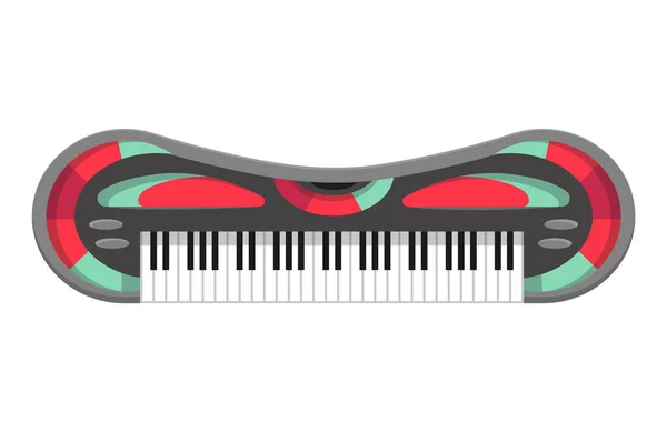 Instrumento de teclado musical. Imagen aislada de un teclado de color con estilo. Ilustración vectorial - equipo de músico. Herramienta para amante de la música — Vector de stock