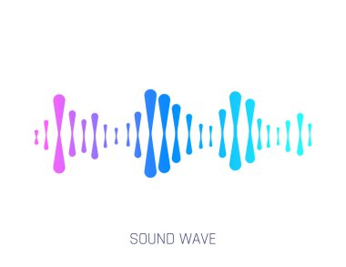 Müzik ses dalgaları. Müzikal bar kavramı. Ses dijital dengeleyici teknolojisi, konsol paneli, müzikal nabız. Modern müzik dalgası modeli