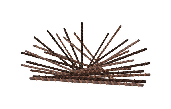 Heap building material. Heap of armature. Vector illustrations can be used for construction sites, works and industry metal