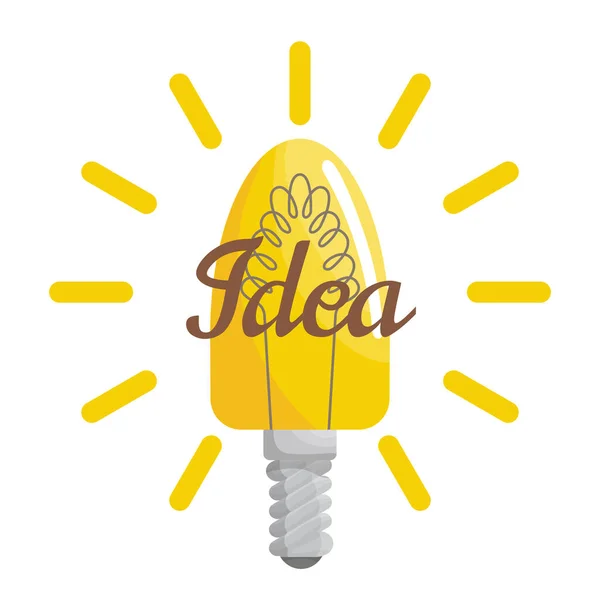 Світлова лампа креативна ідея з лампочкою для веб-сайту та банерів просування. Ефективна концепція мислення. Піктограма лампи з інноваційною ідеєю. Концепція векторної бізнес ілюстрації — стоковий вектор