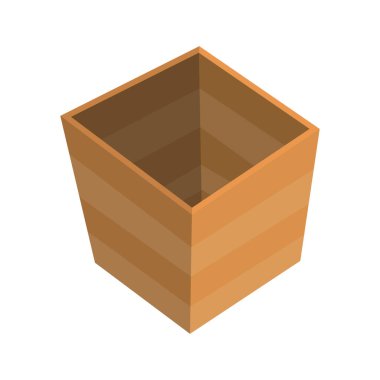 Tahta çekmece. Kutu paketi. Teslimat ya da nakliye için konteynır. Resimler beyaz arkaplanda izole edildi