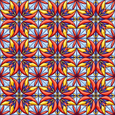 Seramik seramik desen. Dekoratif soyut arkaplan. Geleneksel süslü Meksika Talavera, Portekiz azulejo veya İspanyol majolikası