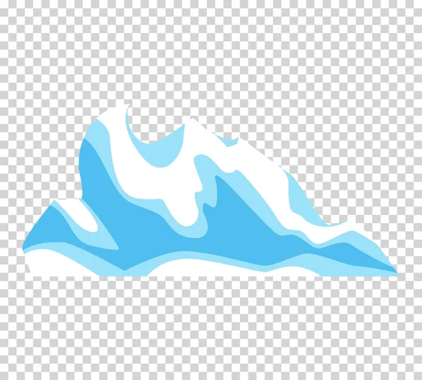 IJsberg. Cartoon drijvende ijsberg. Oceaanijs landschap voor klimaat- en milieubescherming concept. IJsberg koud, natuur winter gletsjer — Stockvector