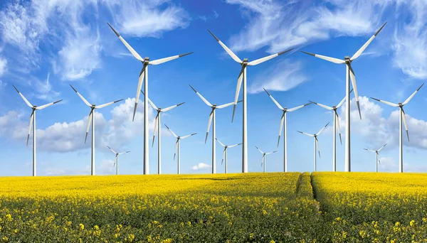 Eco Power Wind Turbines — Stock Photo, Image