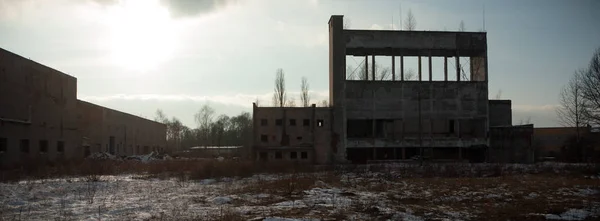 Ruines Une Usine Industrielle Très Polluée Série Industrielle — Photo