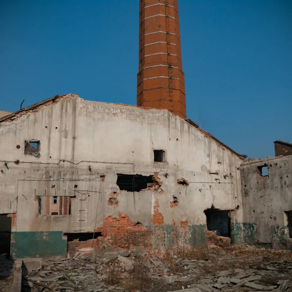 Rovine Una Fabbrica Industriale Molto Inquinata Serie Industriale — Foto Stock