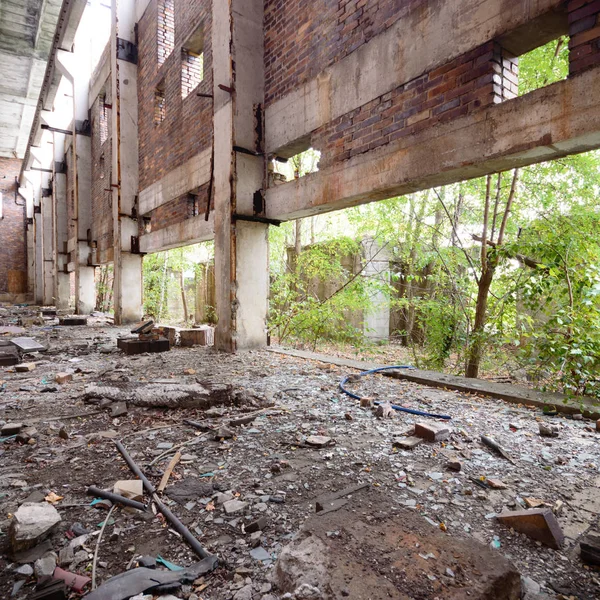 Ruinas Una Fábrica Industrial Muy Contaminada Serie Industrial — Foto de Stock