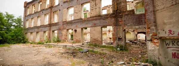 Ruines Une Usine Industrielle Très Polluée Série Industrielle — Photo