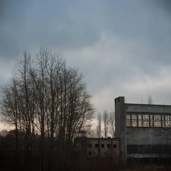 Ruïnes Van Een Zeer Sterk Vervuilde Industriële Fabriek Industriële Series — Stockfoto