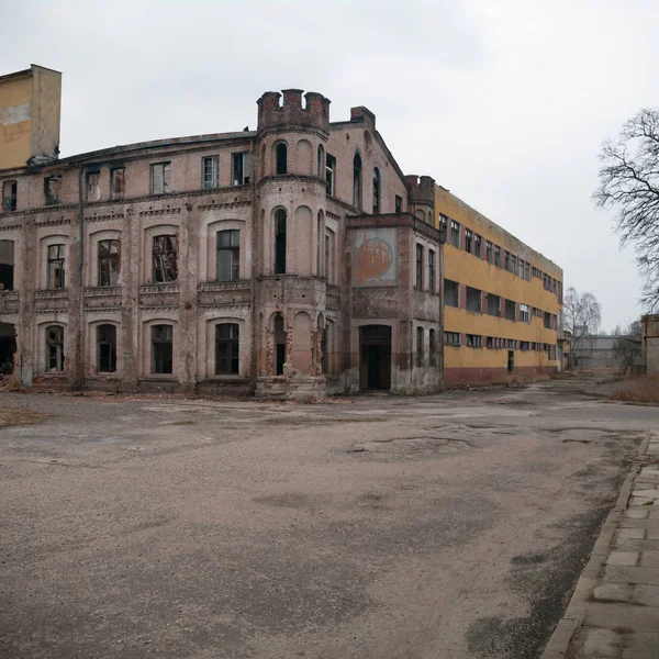 Ruinas Una Fábrica Industrial Muy Contaminada Serie Industrial — Foto de Stock