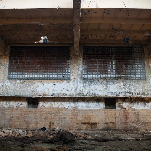 Ruinas Una Fábrica Industrial Muy Contaminada Serie Industrial — Foto de Stock