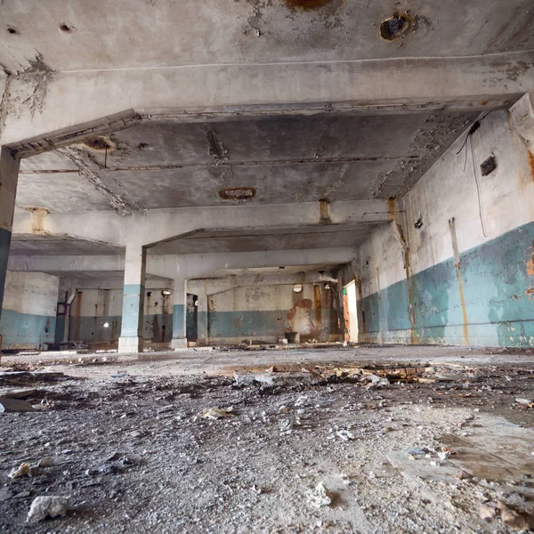 Ruinas Una Fábrica Industrial Muy Contaminada Serie Industrial — Foto de Stock