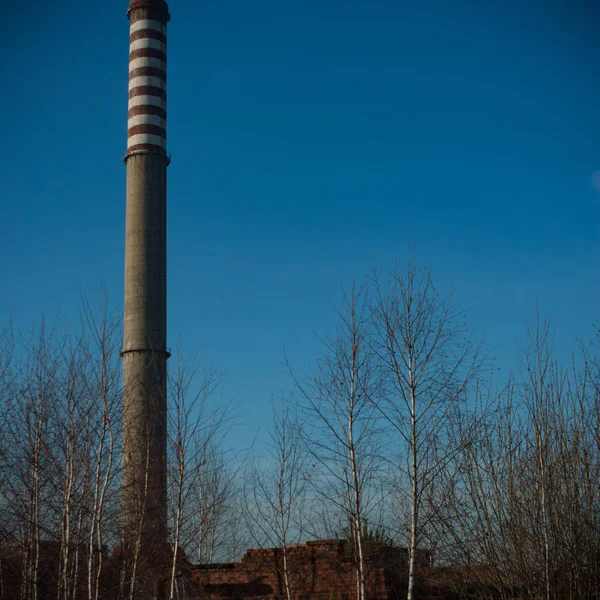 Ruinas Una Fábrica Industrial Muy Contaminada Serie Industrial — Foto de Stock