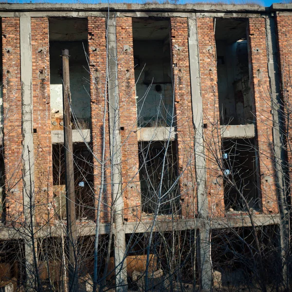 Rovine Una Fabbrica Industriale Molto Inquinata Serie Industriale — Foto Stock