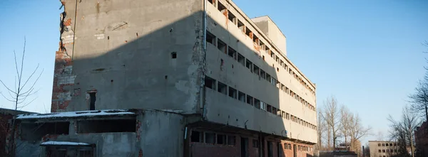 Ruínas Uma Fábrica Industrial Muito Poluída Série Industrial — Fotografia de Stock