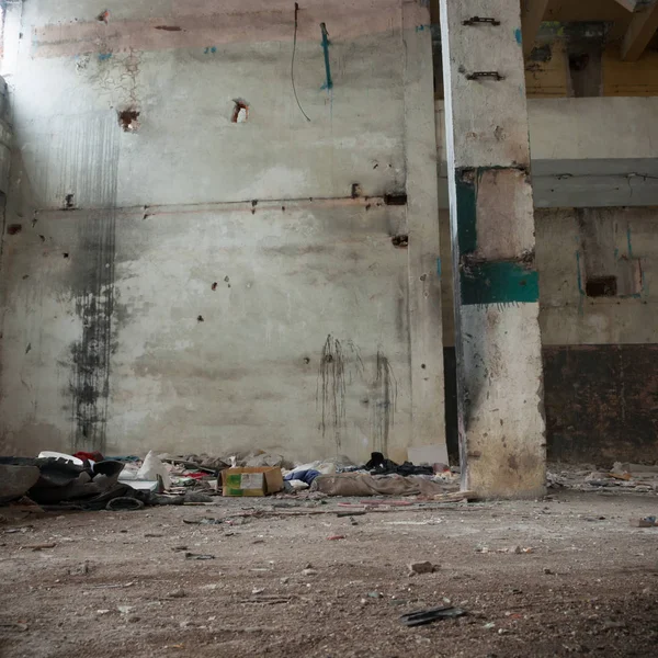 Ruïnes Van Een Zeer Sterk Vervuilde Industriële Fabriek Industriële Series — Stockfoto