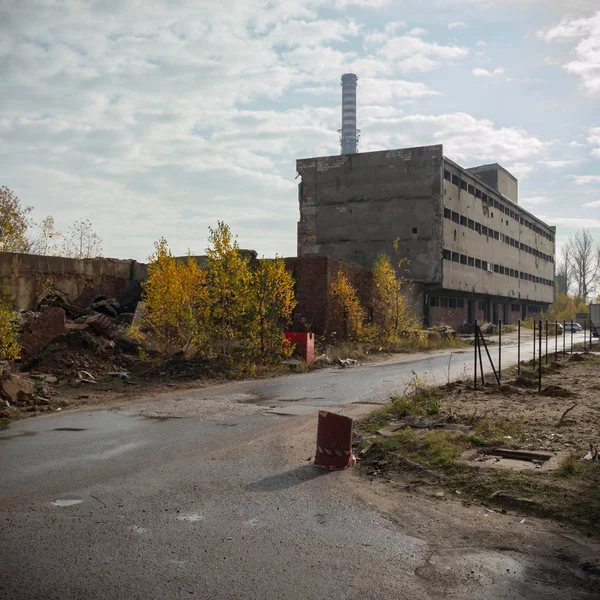 Ruinas Una Fábrica Industrial Muy Contaminada Serie Industrial — Foto de Stock