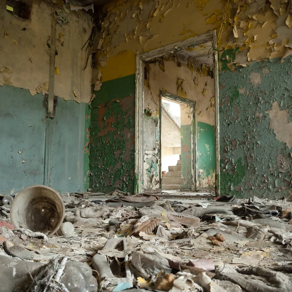 Ruinas Una Fábrica Industrial Muy Contaminada Serie Industrial — Foto de Stock