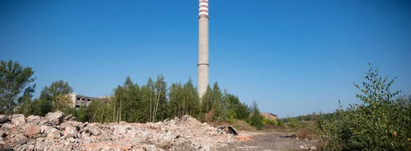 Ruinas Una Fábrica Industrial Muy Contaminada Serie Industrial — Foto de Stock