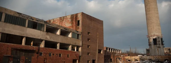 Rovine Una Fabbrica Industriale Molto Inquinata Serie Industriale — Foto Stock