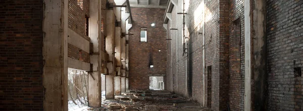 Ruins Very Heavily Polluted Industrial Factory Industrial Series — Stock Photo, Image