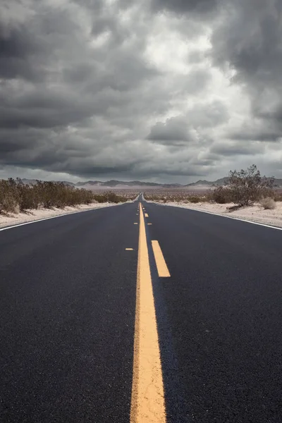 Panoramic View Hot Summer Road Nevada Desert — Stock Photo, Image