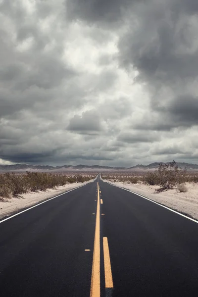 Panoramic View Hot Summer Road Nevada Desert — Stock Photo, Image