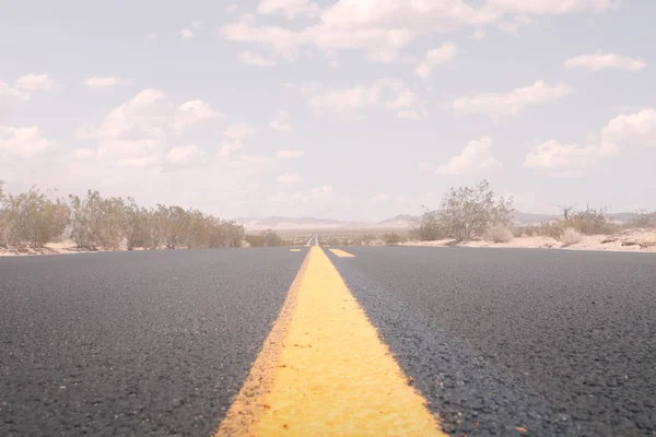 Panoramic View Hot Summer Road Nevada Desert — Stock Photo, Image