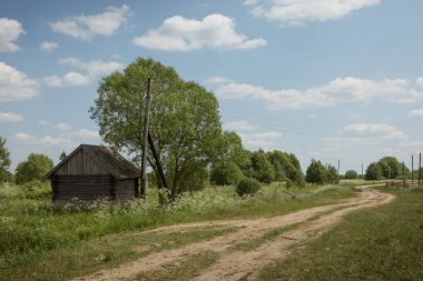 Yaz aylarında doğa Rus kırsal görünümü