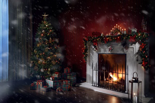 Fireplace Christmas Stock Photos Illustrations And Vector Art