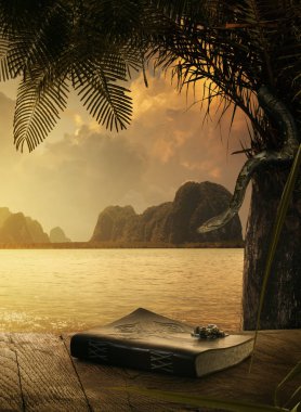 tropic günbatımı arka antika kitap görünümünü kapat