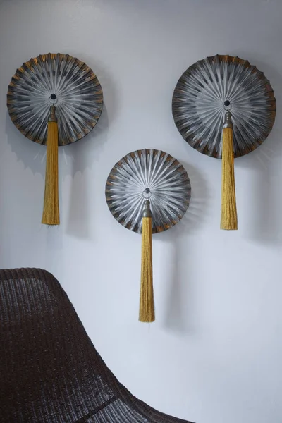 Close Van Moderne Stijl Interieur Metalen Ronde Decoratie — Stockfoto