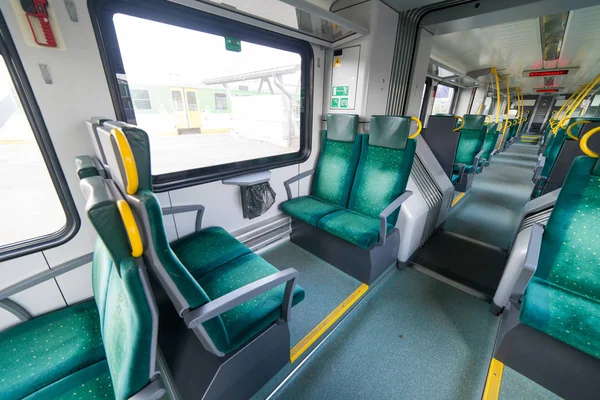 Interior Modern Suburban Train — Stock Photo, Image