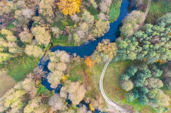 Nehir Yatağı Üstten Görünüm — Stok fotoğraf