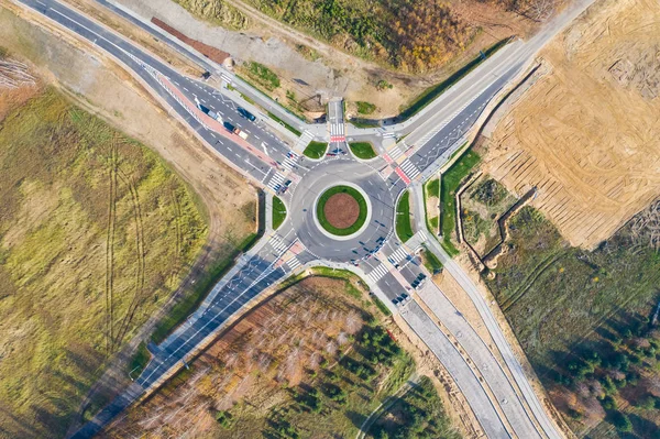 Rotonda Durante Costruzione Vista Dall Alto — Foto Stock