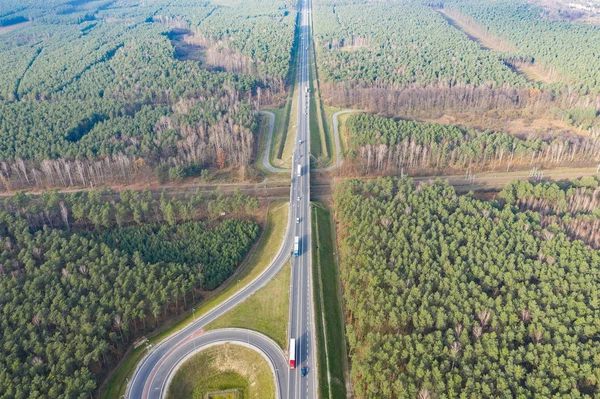 Trasy Železniční Tratě Pohled Shora — Stock fotografie