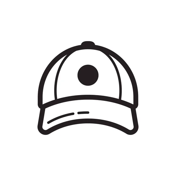 Baseball Cap Icon Flat Style Design Sportive Headwear Uniform Vector — Stock Vector
