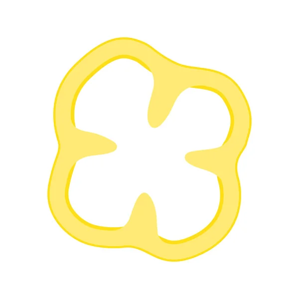 Пеппер Желтый Перец Скользит Белом Фоне Векторная Иллюстрация — стоковый вектор
