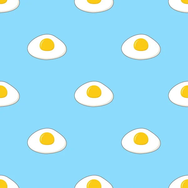 Patrón Con Huevo Azul Fondo Con Huevos Fritos Fondo Pantalla — Vector de stock