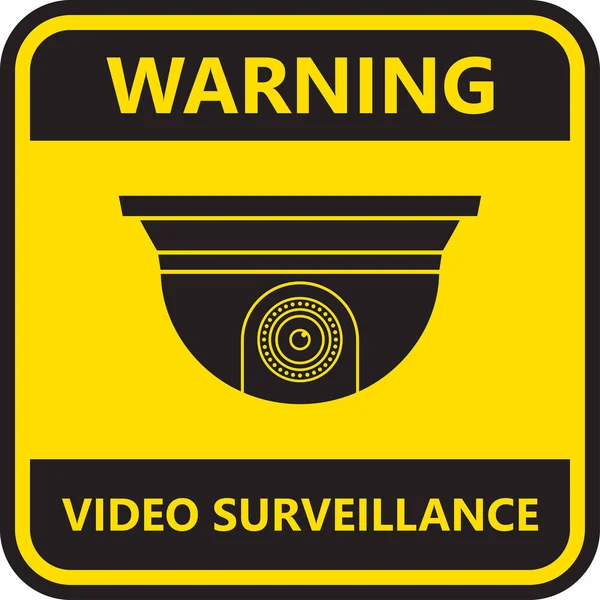 Señal Video Vigilancia Cámara Cctv Pegatina Vector Ilustración — Archivo Imágenes Vectoriales