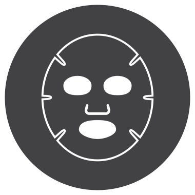 Yüz maskesi düz simgesi. İlaç, kozmetik ve sağlık. Vektör çizim düz tasarımı