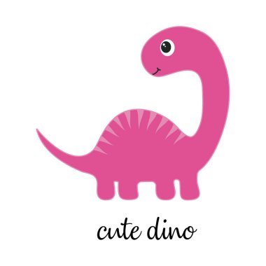 Çocuklar moda, komik hayvan ile kartı için oluşturulan çizgi film dinozor