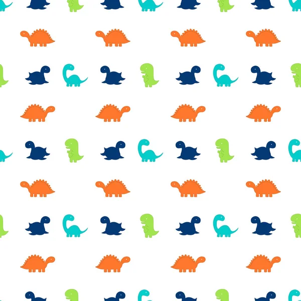 Motif Avec Des Dinosaures Amusants Dans Style Dessin Animé Tapis — Image vectorielle